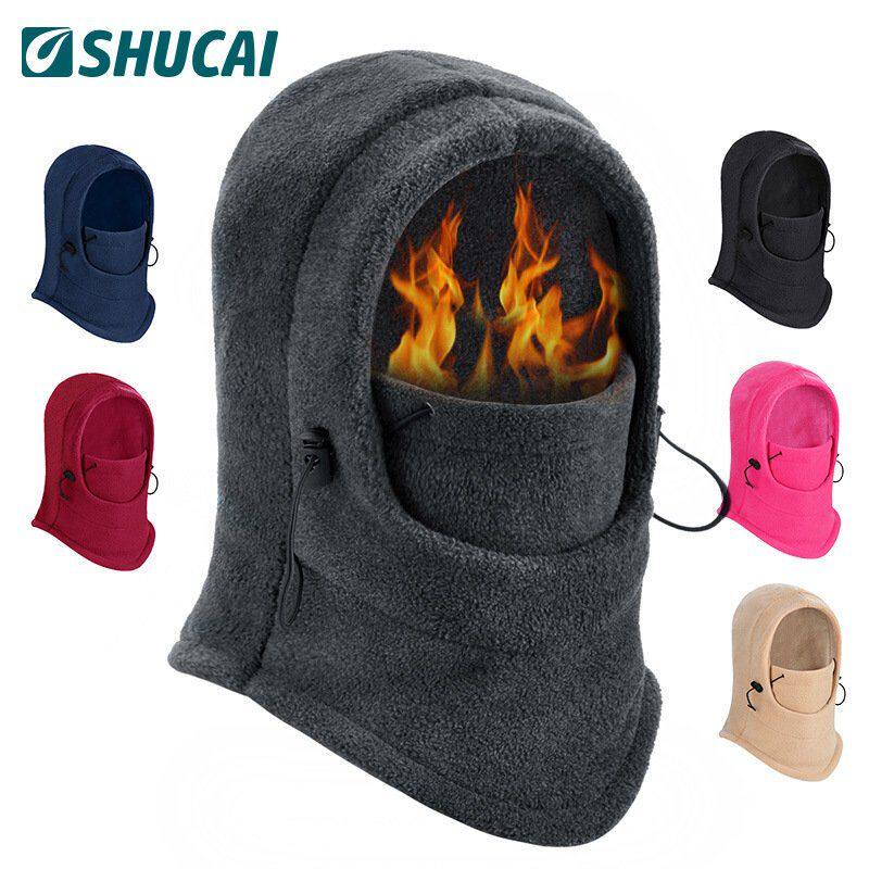 Hat winter ear protection hat cold head cover sports cap sleeve neck fleece cap windproof warm neck cover ear muff scarf