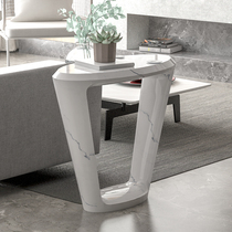 Light luxury imitation marble edge A few net red Simple modern movable sofa corner a few designer creative elliptical tea table