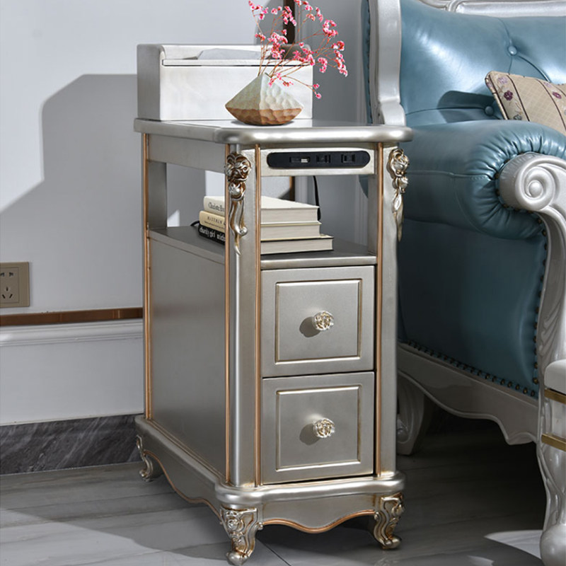 Eurostyle sofa side cabinet containing cabinet living room Nordic solid wood narrow long side several modern minimalist rectangular corner cabinet 30