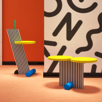 Sofa corner A few designer villa living room personality side A few samples of board room Memphis minimalist C-shaped creative small table