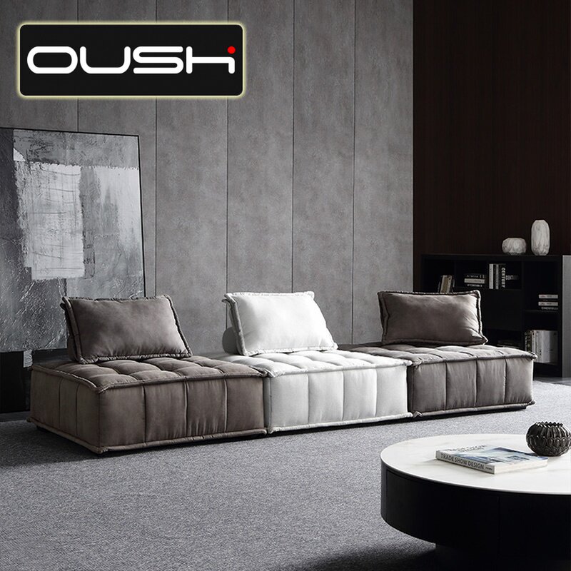 Italian Minimalist Cloth Art sofa Living room Small family Type casual minimalist tatami couch Creative Composition Sofa