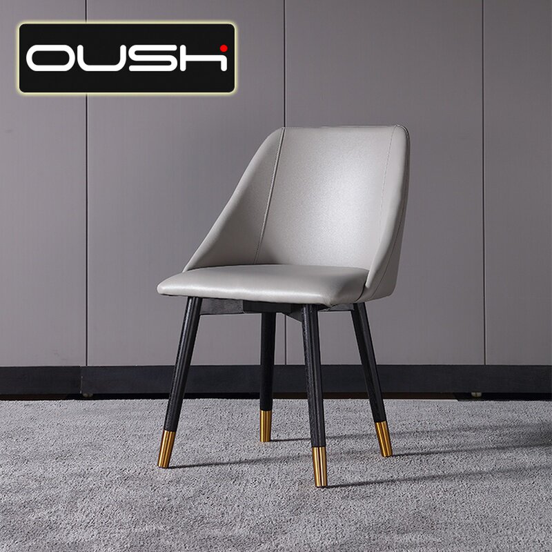 Eu Schuhan Nordic light and luxurious dining chair modern minimalist home ins nets red small family white wax wood table chairs