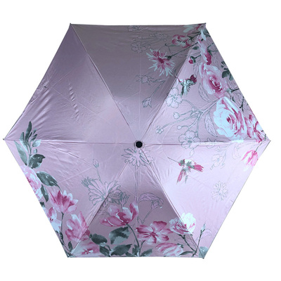 Paradise Umbrella Sunscreen Anti UV shading woman 33683 Triple laminated black glue light rain 33590 rose flowers