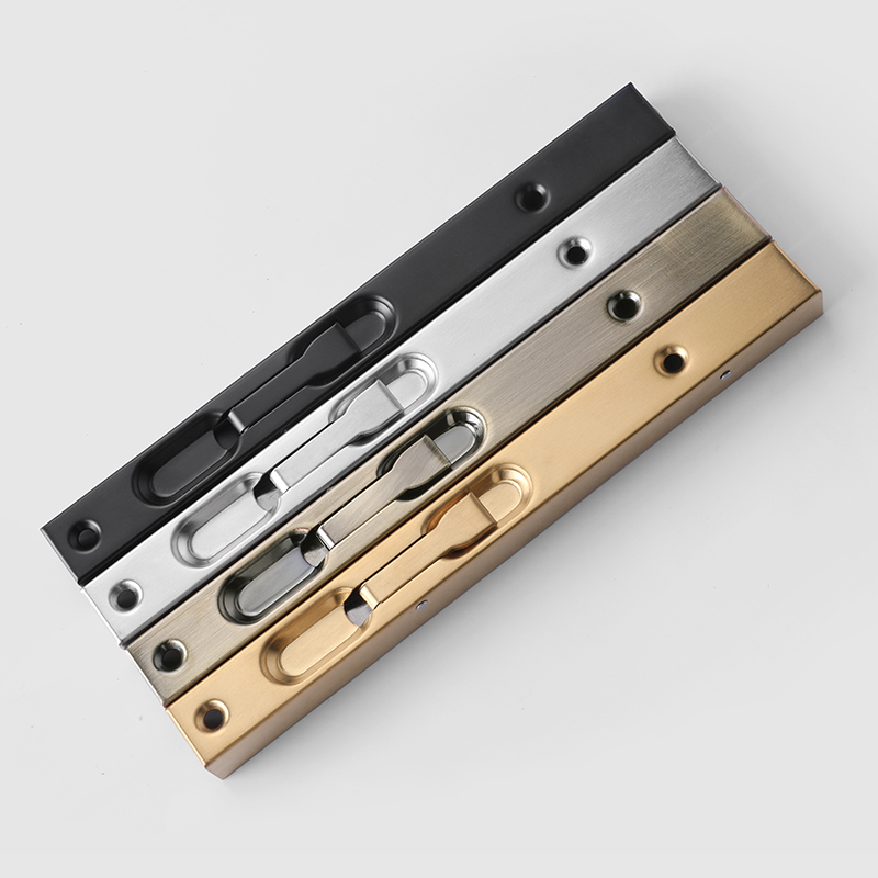 Dark Bolt Indoor Bedroom PRIMARY AND SECONDARY DOOR INVISIBLE BOLT OPEN DOOR WOODEN DOOR CONCEALED BOLT STAINLESS STEEL DOOR BUTTONED DOOR BOLT