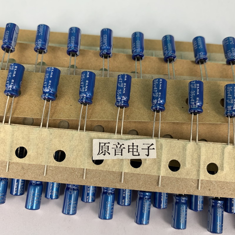 Original new Japanese ELNA47UF35V electrolytic capacitor RE3 series 35V47 capacitor 5x11mm blue