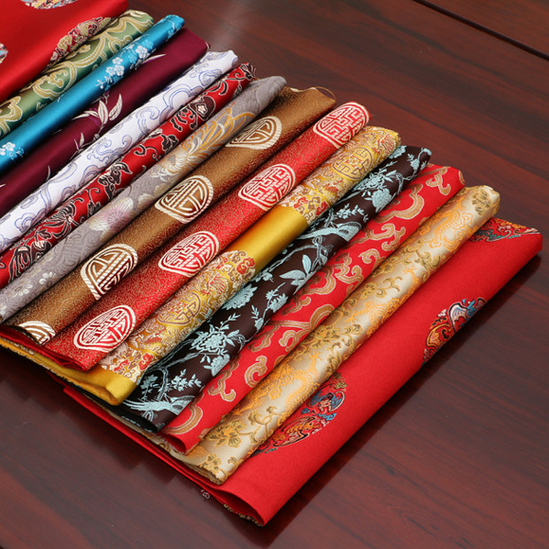 Yibixu pastoral brocade satin double-layer bowl mat placemat table mat Western mat cloth coaster Insulation pad plate pad