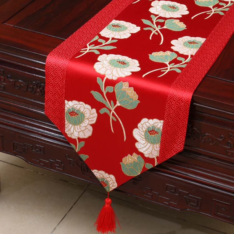 Yibi Xu Trung Quốc Vườn bàn cờ khăn trải bàn khăn trải bàn vải cờ cờ bảng mat dài bàn vải châu Âu vải tùy chỉnh khăn trải bàn màu đỏ