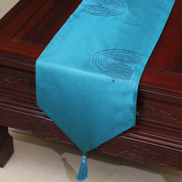 Yibi Xu Trung Quốc Thêu Vườn Bàn Cờ Khăn trải bàn Bàn cà phê Vải Cờ Cờ Bàn Mat Long Bàn Vải Vải Tùy chỉnh khăn trải bàn vải bố