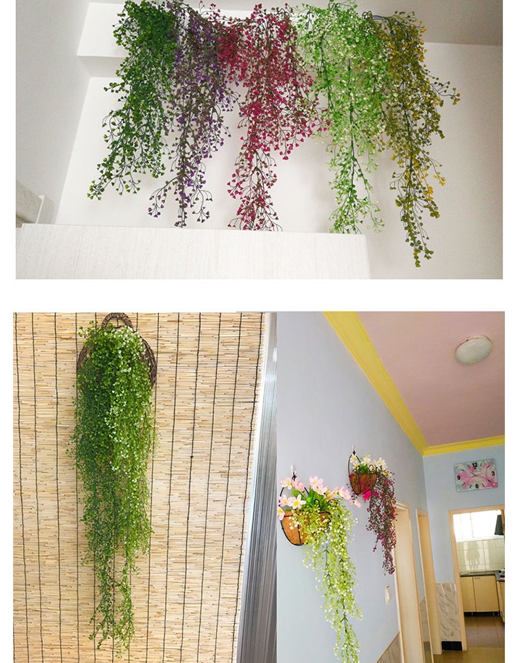 Hoa nhân tạo mây hoa nho giả hoa 绢花 金钟 treo tường phòng khách điều hòa không khí treo tường trang trí cây trong nhà - Hoa nhân tạo / Cây / Trái cây cây phong giả