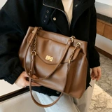 Вместительная и большая трендовая сумка на одно плечо, сумка через плечо, цепь