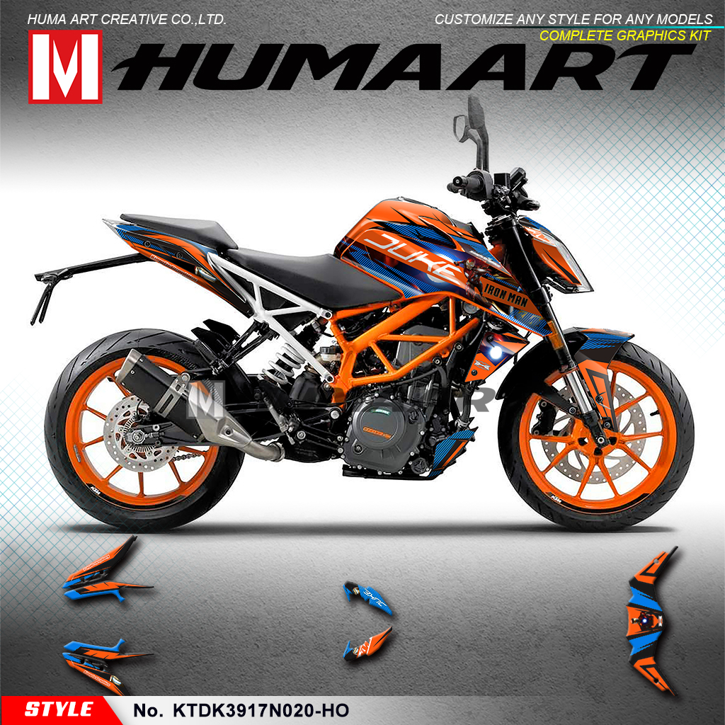 HUMAART locomotive flower prints KTM DUKE 125 250 390 17 18 19 20 customization