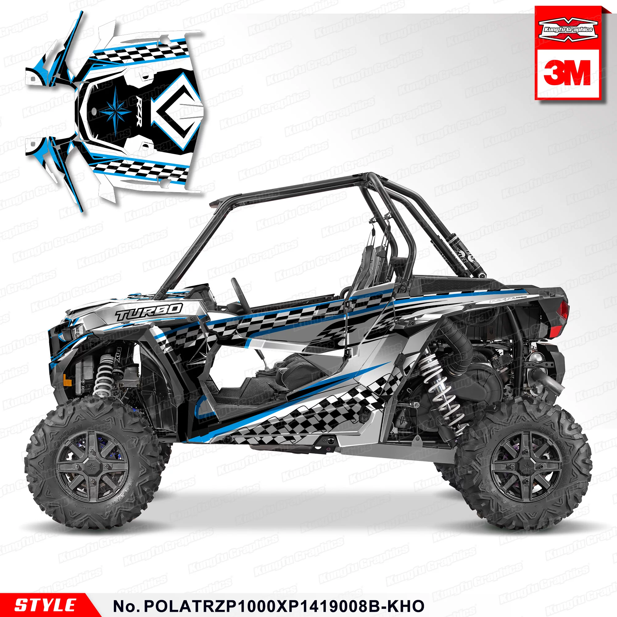 УТВ машина наклейка цветок модификация персональный текст Polaris турбо rzr XP 1000 2014-2018