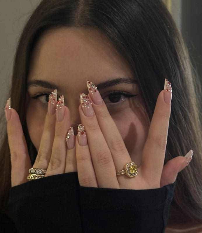 Ugg Hot Girl Nail Tips'Valencia' New Style ins Nude Color Niche High-End Color Diamond French Sweet and Spicy Manicure Ugg Hot Girl Nail Tips'Valencia' New Style ins Nude Color Niche High-End Color Diamond French Sweet and Spicy Manicure