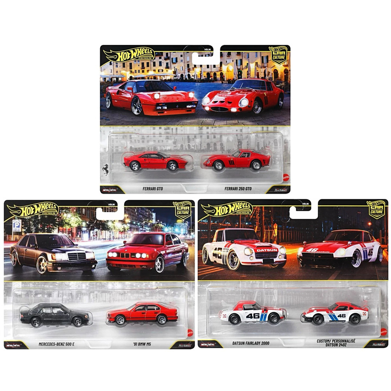 Hot Wheels Car Model Hbl96 Ferrari Gto Mercedes-Benz Bmw Datsun Alloy Car Model