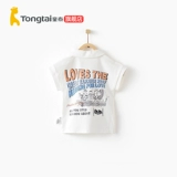 童泰 Летний детский комбинезон подходит для мужчин и женщин для девочек, хлопковая детская футболка, 1-4 лет, короткий рукав