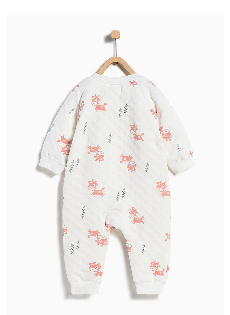 Tongtai mới sơ sinh mở một phần 1-24 tháng nam và nữ dày bé mặc quần áo cotton ấm bộ body mùa hè cho bé gái