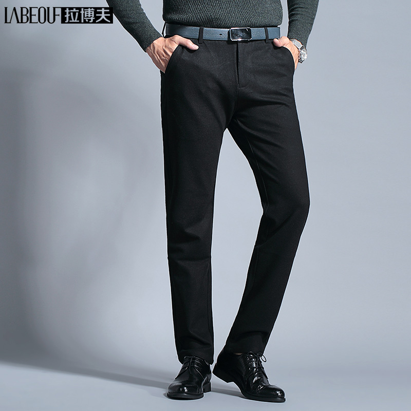 Labov Casual Pants Men 2021 Micro Play Business Casual Long Pants Free Middle Waist Straight Drum Fall Pants