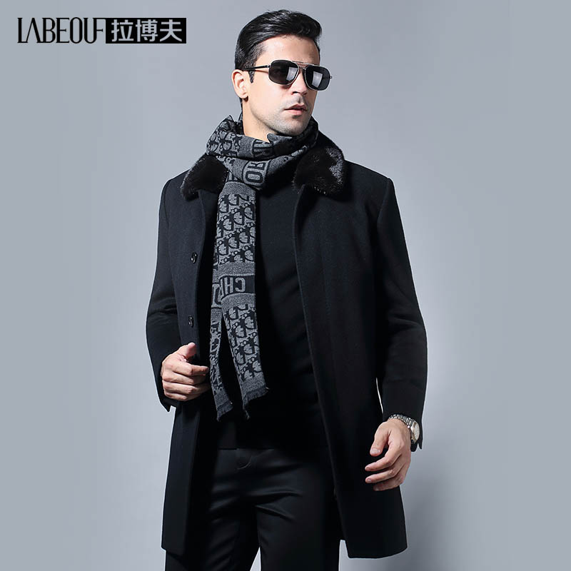 Labov big clothes men's business casual free of ironing wool What's easy for the middle-aged man to handle the men's wool jacket