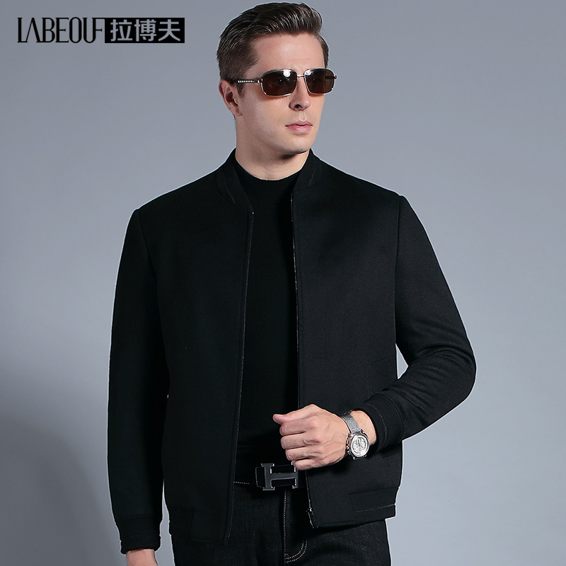 Labov jacket male mid-aged wool dads Business cadre casual men's large size jacket Jack shirts