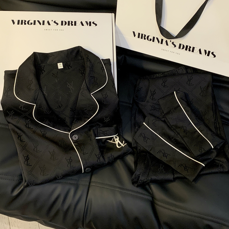 Men's Pajamas, Ice Silk, Long-Sleeved, Light Luxury, High-End Feel, 2026 Autumn New Style, Couple's Men's Loungewear, Women's Summer Men's Pajamas, Ice Silk, Long-Sleeved, Light Luxury, High-End Feel, 2026 Autumn New Style, Couple's Men's Loungewear, Women's Summer