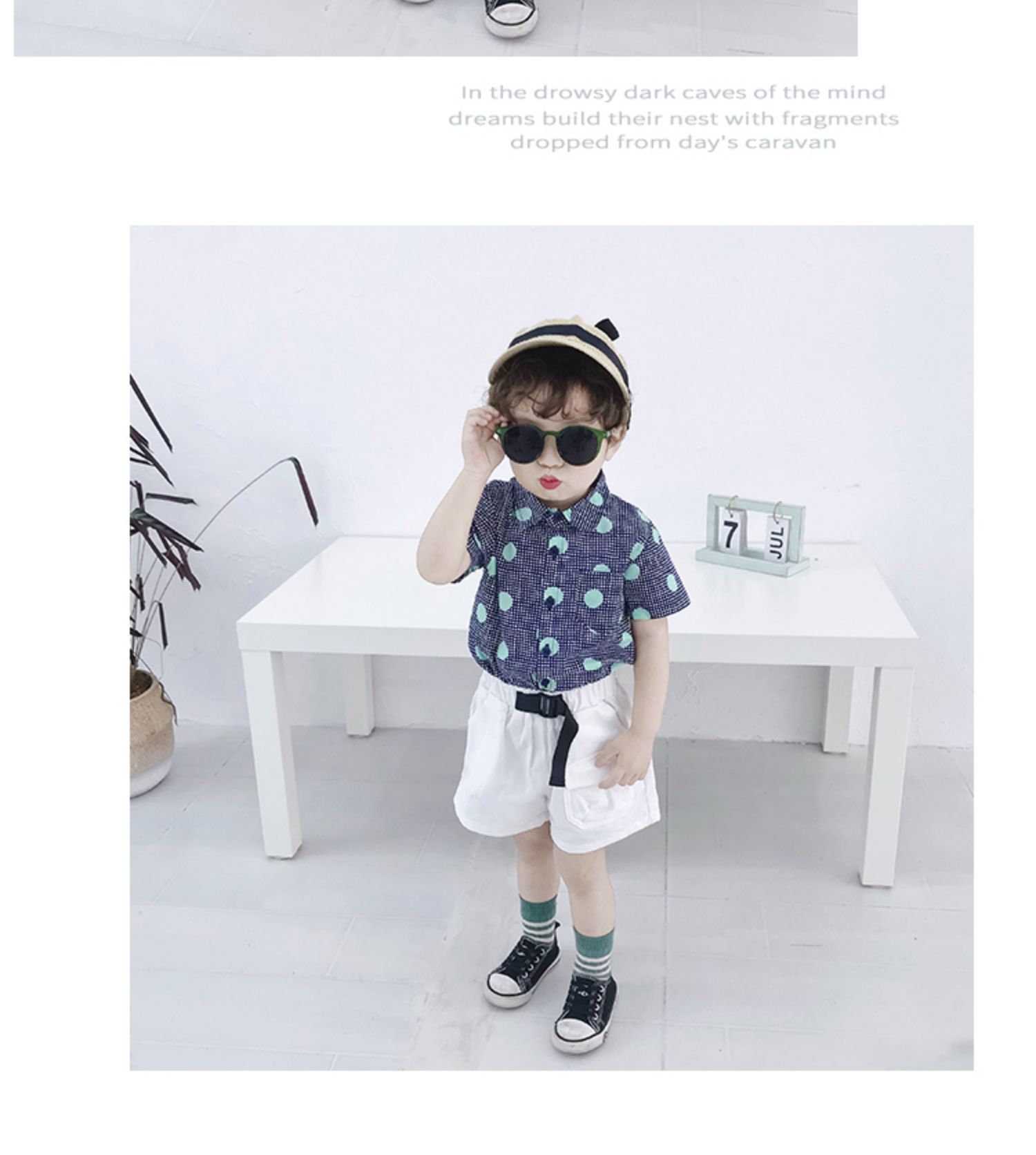 Áo sơ mi tay ngắn cho bé 2019 mùa hè mới bé trai chấm bi phiên bản Hàn Quốc cho bé phần mỏng của áo sơ mi đa năng hoang dã - Áo sơ mi bexinhshop shop