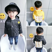 Áo khoác bé trai hoạt hình 2018 mùa thu mới cho bé áo khoác bé bình thường áo trùm đầu thủy triều 012345 tuổi