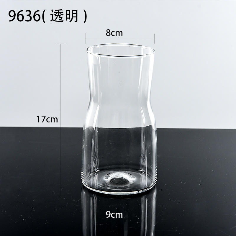 Miệng rộng đơn giản nhỏ bình thủy tinh hoa vàng hoa thủ công thủ công trang trí máy tính để bàn tươi - Vase / Bồn hoa & Kệ chậu trồng hoa