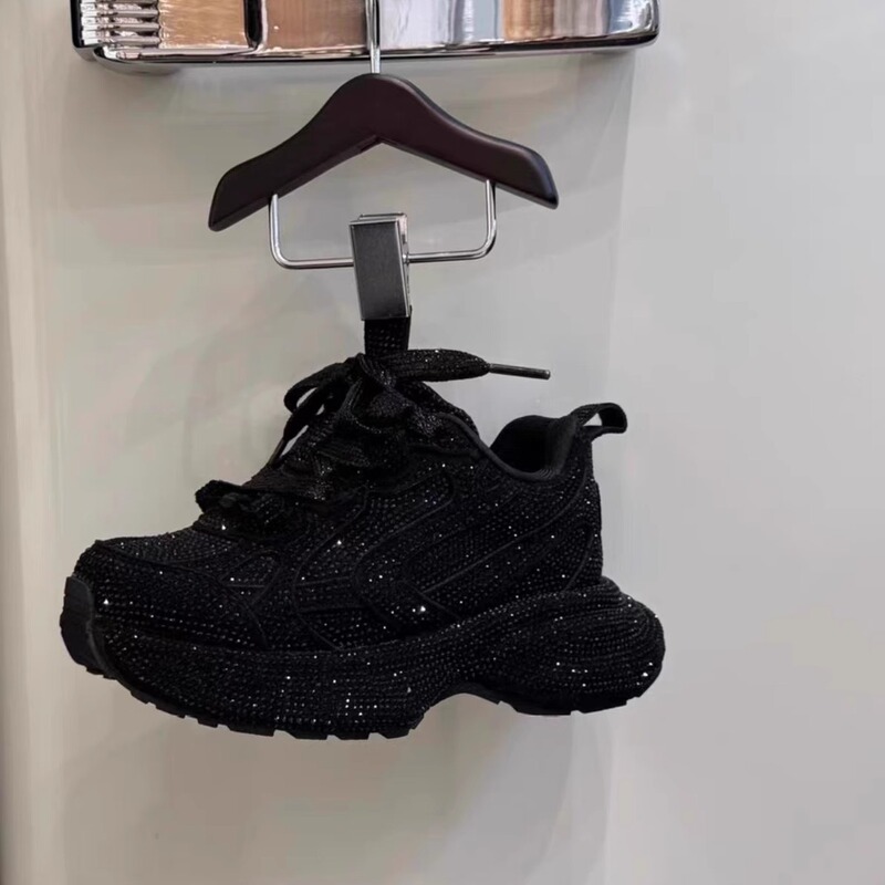 Children's Full Rhinestone Sneakers 2026 Spring and Summer New Style Girls' Starry Rhinestone Shoes Boys' Street Dance Shoes Dad Shoes