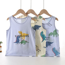 3 fitting childrens bamboo joints cotton vest pure cotton cotton full cotton breathable boy sleeveless blouse round collar CUHK Scout