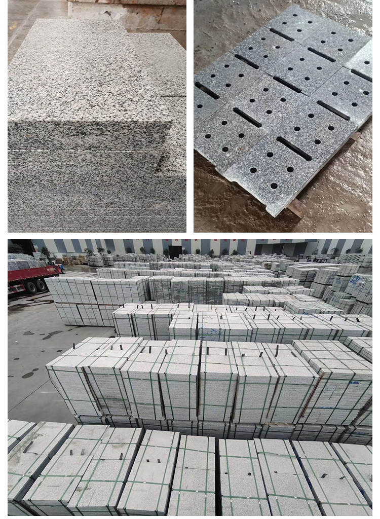 批发大理石花岗岩芝麻白灰黑火烧板黄锈石荔枝面麻石路沿侧石广场-阿里巴巴
