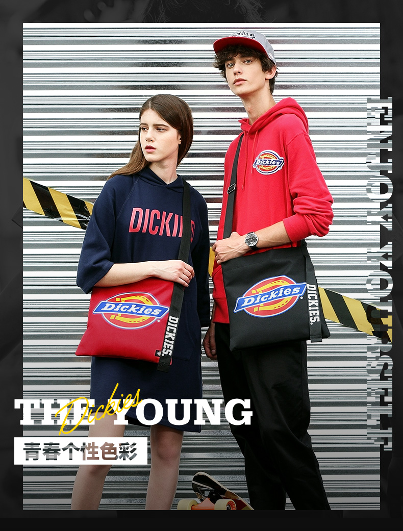 Dickies mùa thu và mùa đông streamer nam và nữ xu hướng thời trang mini túi đeo vai tiếng Anh Túi xách sinh viên - Túi của con người ví charles & keith