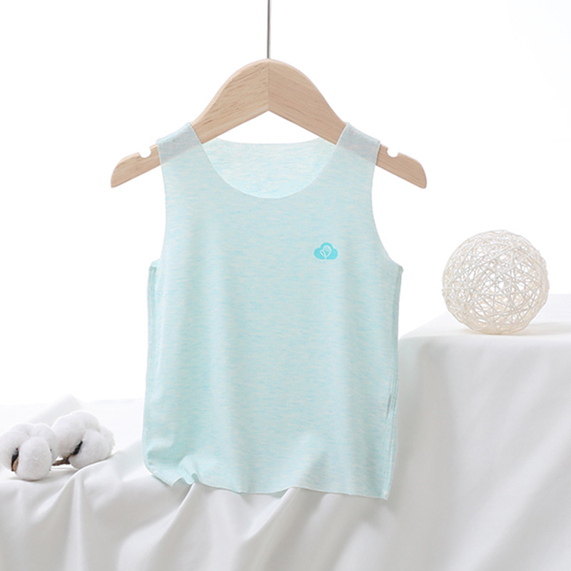 trẻ em cỡ trung ăn mặc màu bông childrens bộ vest mùa hè đánh dấu vest với trung tâm của sợi các Modale quần short.