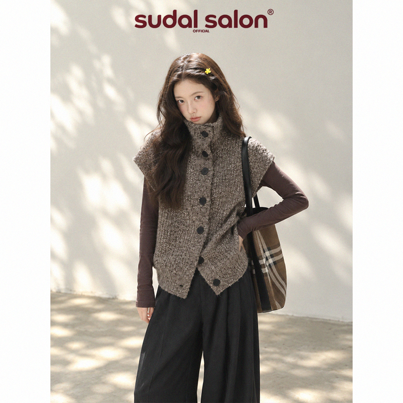Stylish Knitted Vest for Women, 2026 New Winter Model, Trendy High-Neck Warm Outerwear Vest Stylish Knitted Vest for Women, 2026 New Winter Model, Trendy High-Neck Warm Outerwear Vest