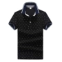 Áo thun nam tay ngắn 2018 mùa hè mới Lapel Slim Xu hướng nửa tay áo chấm bi polka polo áo