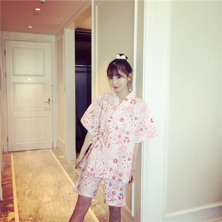 Imported cotton pajamas gown Japanese kimono sexy 