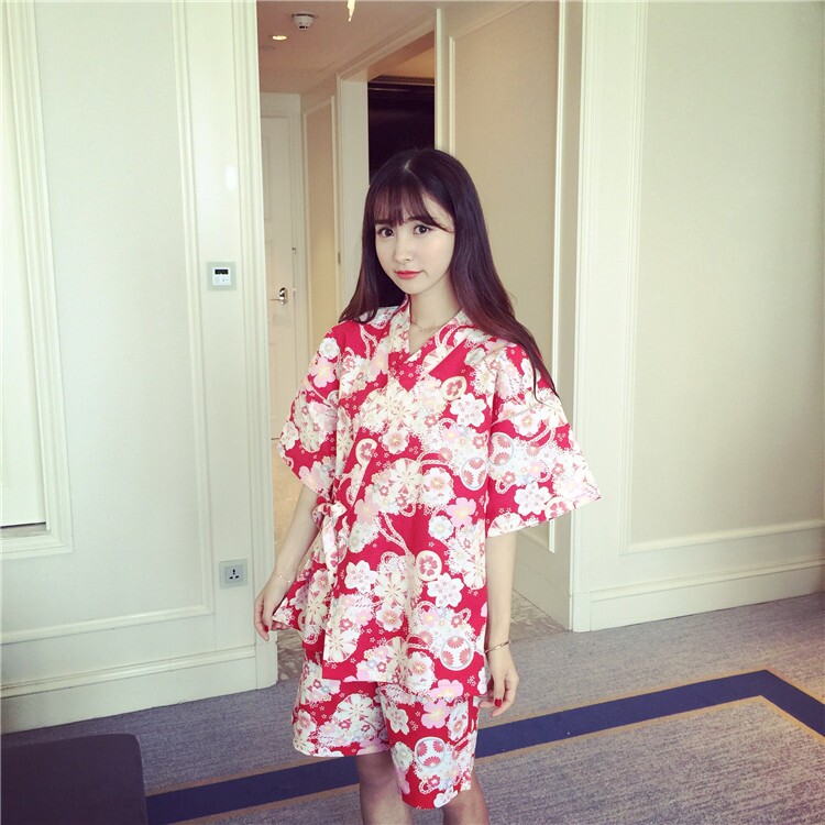 Imported cotton pajamas gown Japanese kimono sexy 