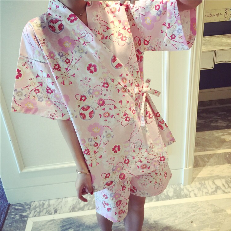 Imported cotton pajamas gown Japanese kimono sexy 