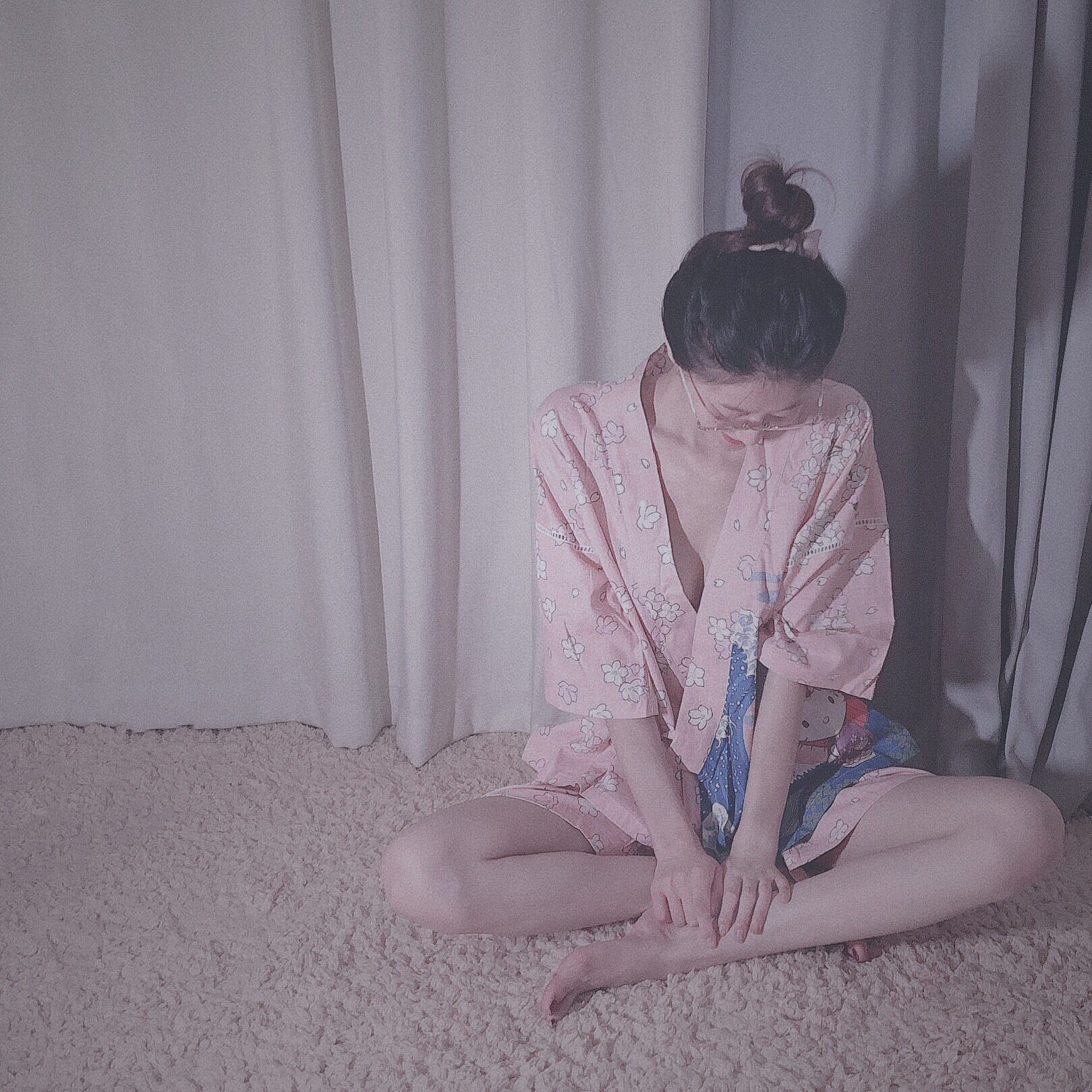 I cover you do your kitten day system pure cotton cute cartoon kimono lingerie pyjamas clothes home suits suit