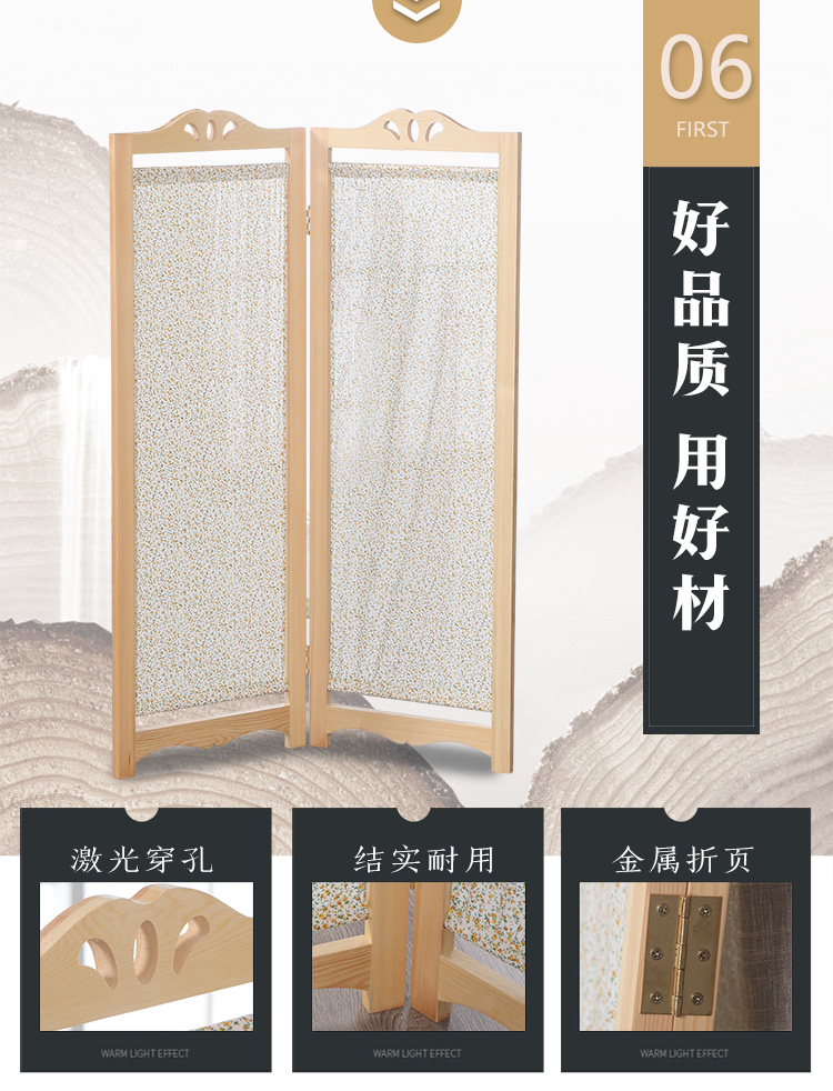 Vách ngăn gỗ màn hình vách ngăn gấp vách ngăn phòng khách di động đơn giản hiện đại Trung Quốc vải màn màn hình văn phòng - Màn hình / Cửa sổ vách ngăn bình phong gỗ