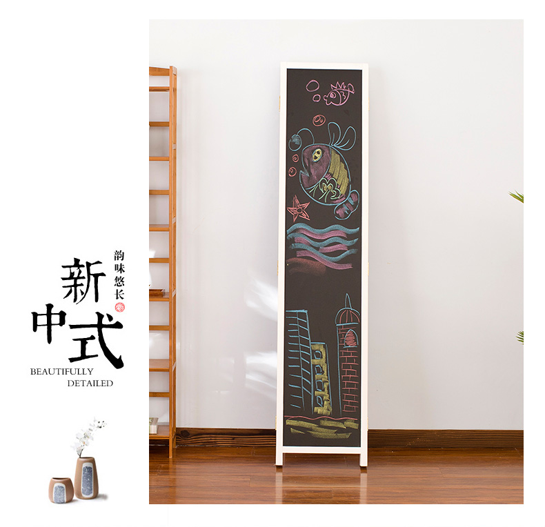 Trung Quốc màn hình phân vùng màn hình gấp đơn giản hiện đại quảng cáo bảng đen màn hình mạng quán cà phê câu lạc bộ menu bảng công khai - Màn hình / Cửa sổ khung bao cửa gỗ