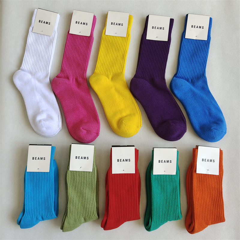 Japanese Beams Black and White Colorful Socks for Men and Women, Mid-High Tube, Pure Cotton, Thickened Towel Bottom, Sports Socks, Long Tube Trendy Socks Japanese Beams Black and White Colorful Socks for Men and Women, Mid-High Tube, Pure Cotton, Thickened Towel Bottom, Sports Socks, Long Tube Trendy Socks
