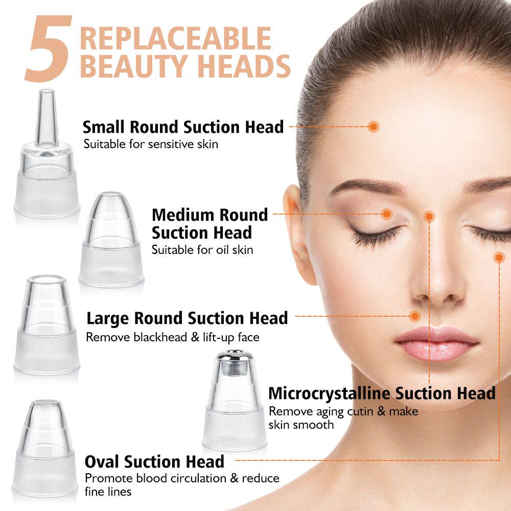 Сосать черный глава инструмент electric blackhead remover vacuum acne cleaner black spots r
