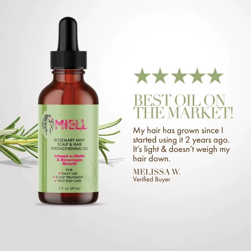 Mielle Organic Rosemary Oil Mint Corlp Hair Straingthening