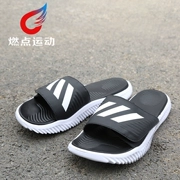 Adidas ADIDAS ALPHABOUNCE SLIDE dép thể thao cổ điển Velcro màu đen và trắng BA8775