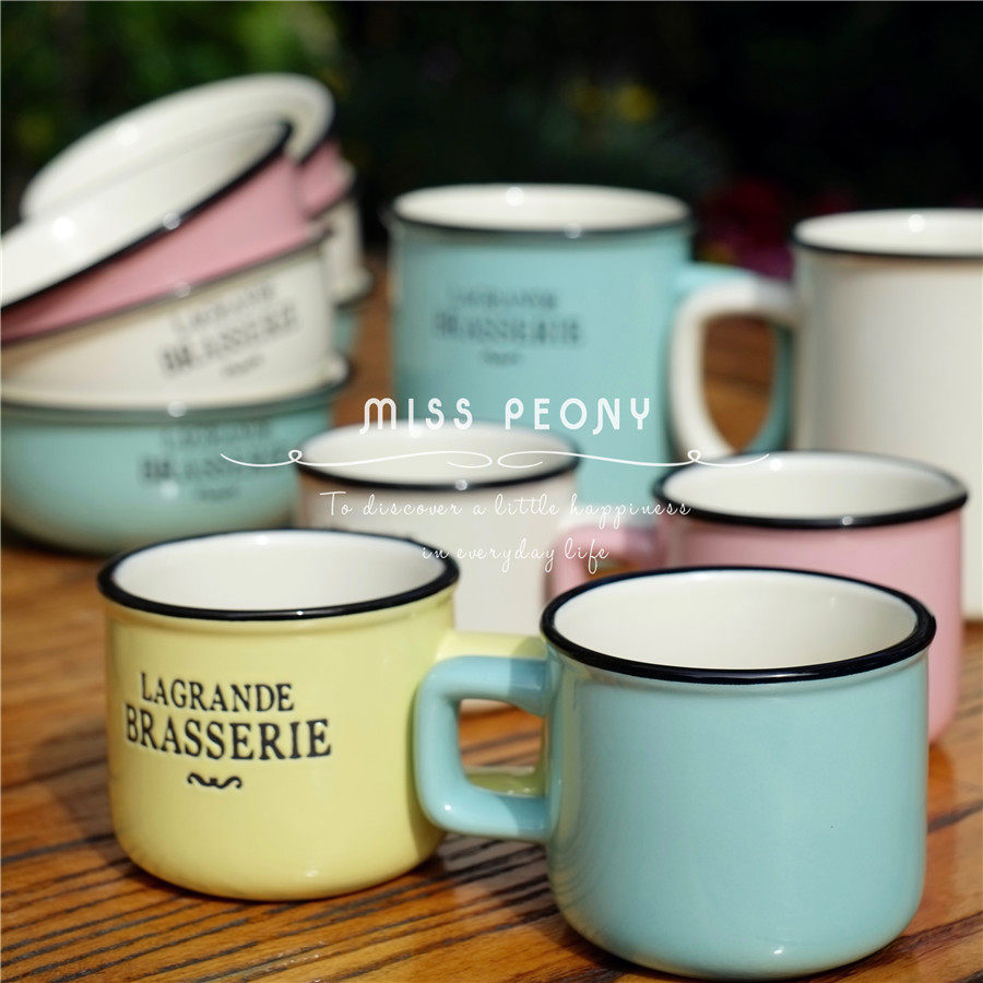 Ceramic Mug Home Gift Macaron Mini Bowl Baking Pudding Bowl Cake Cup Coffee Children Mini Cup