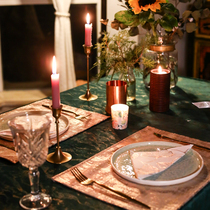 Waterproof technology fabric placemat cotton and linen insulation mat MISS PEONY retro light luxury European and American French Western dining table mat