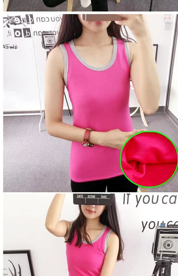 Mùa thu đông nữ mới dày cộng với áo nhung nhung áo sơ mi bó sát Slim sling cỡ lớn vest vest áo kiểu nữ đẹp 2020