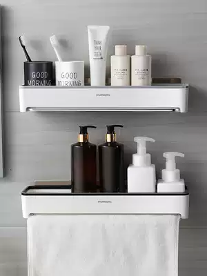 Punch-free dressing room rack bathroom towel rack wall-mounted toilet compartment rack