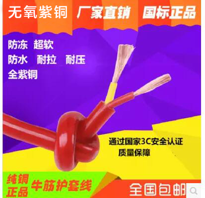 Outdoor pure copper national bullish core 2 core 3 core 1 5 2 5 4 square sheath soft wire power tool power core
