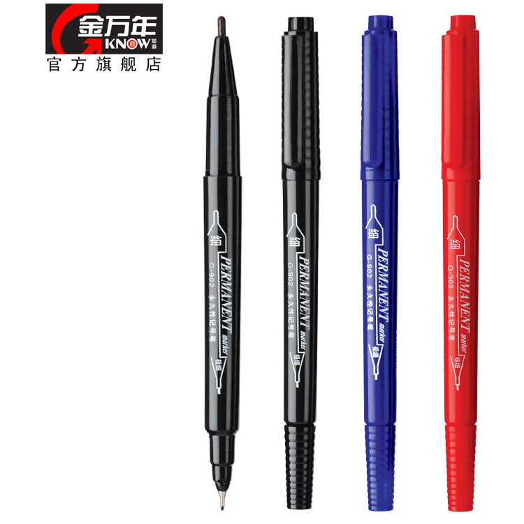 Jin Wannian small double-headed marker 10 oily marker pen very fine wholesale hook line pen CD-ROM pen G-902